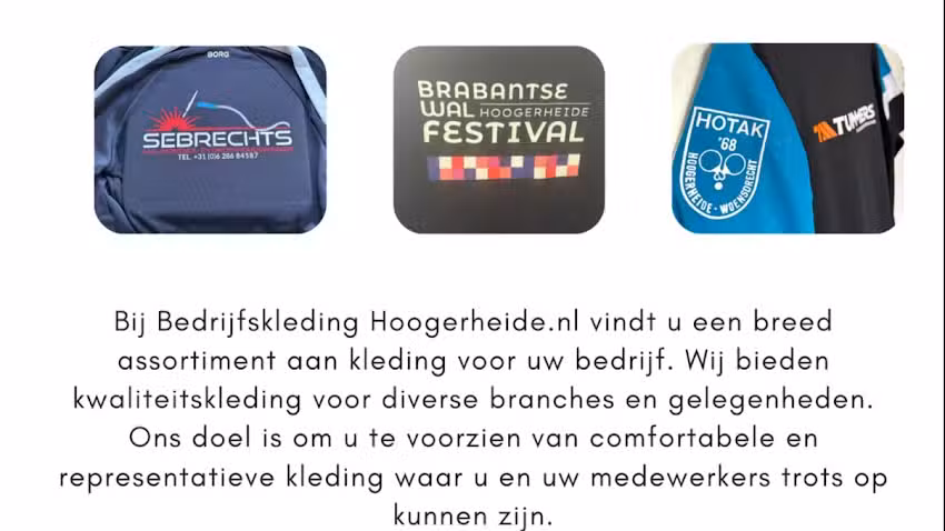 Bedrijfskleding Hoogerheide.nl